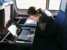 Sabine im Amtrak Train 98 'Silver Meteor' (5. Nov.)