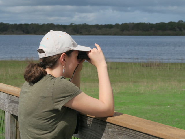 Sabine am Bird Walk im Myakka River State Park (12. Nov.)