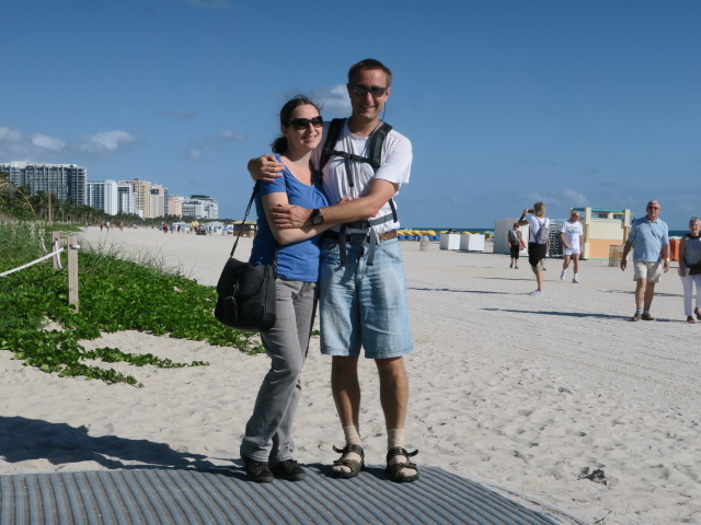 Sabine und ich am Miami Beach (18. Nov.)