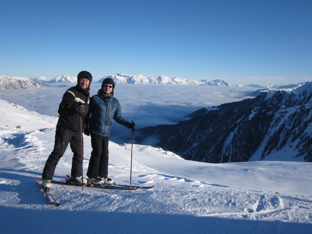 Ich und Ronald bei der Bergstation der Panoramabahn, 2.370 m