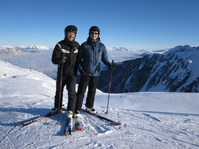 Ich und Ronald bei der Bergstation der Panoramabahn, 2.370 m