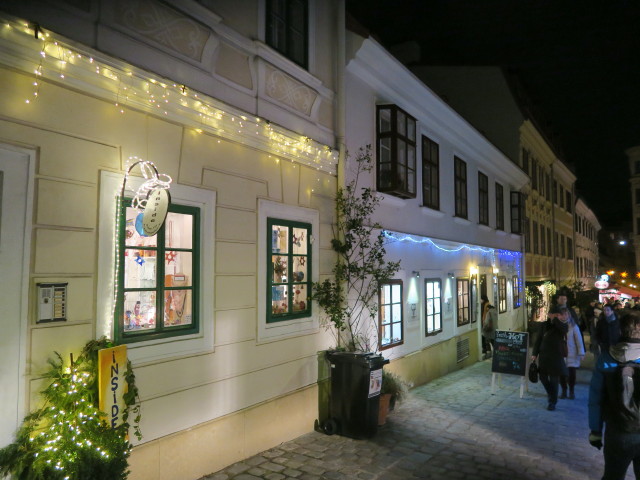 Spittelberggasse am Weihnachtsmarkt am Spittelberg