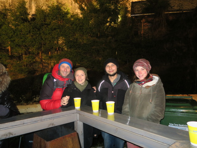 Ich, Sabine, Martin und Hannelore am Advent in der Johannesbachklamm