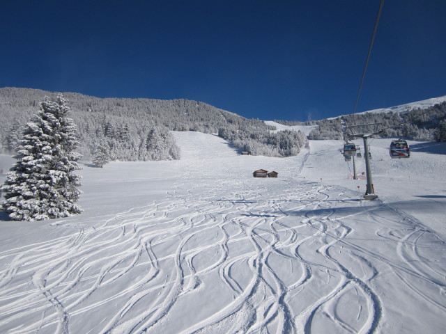 Tal-Abfahrt von der Hochzeigerbahn aus