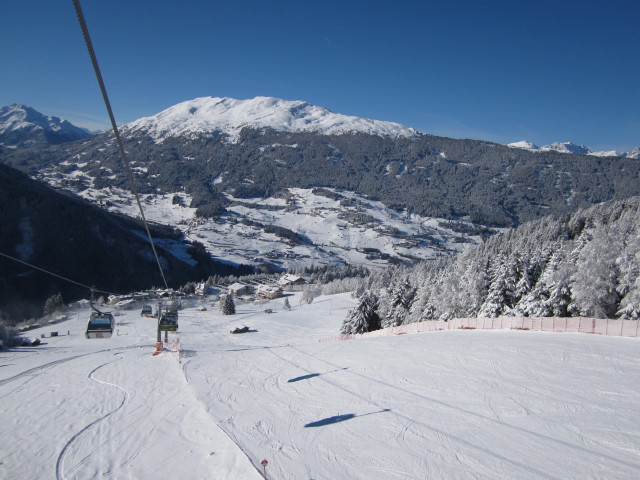 Tal-Abfahrt von der Hochzeigerbahn aus