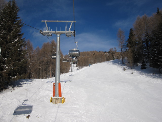 Sonnenarena-Abfahrt von der Gipfelbahn aus