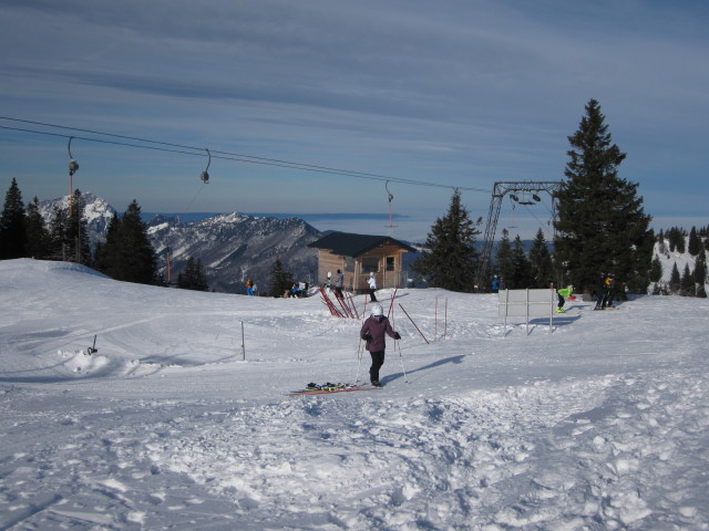 Sabine bei der Bergstation des Spitzplanecklifts