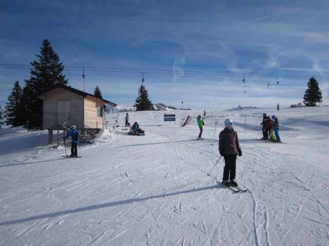 Sabine bei der Bergstation des Spitzplanecklifts