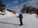 Sabine bei der Bergstation des Sonnenlifts