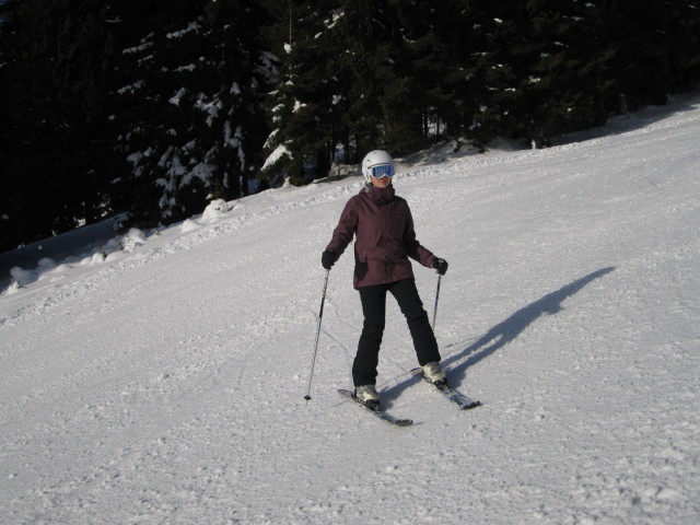 Sabine auf der Hahngrabenabfahrt