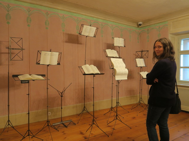 Sabine in Beethovens Wohnräumen im Beethovenhaus