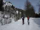 Marek und Claudia zwischen Parkplatz Rinnbergalm und Rinnbergalm