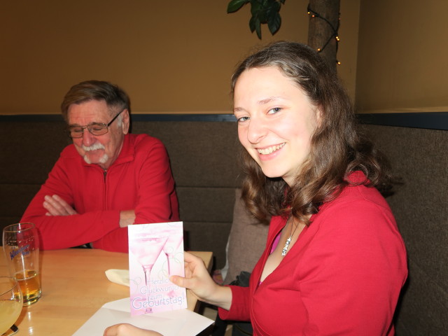 Papa und Sabine im 'Jonathan & Sieglinde'