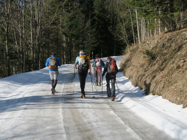 Christoph, Josef, Ursula und Gerhard zwischen Griesleitenhof und Bachingerbründl