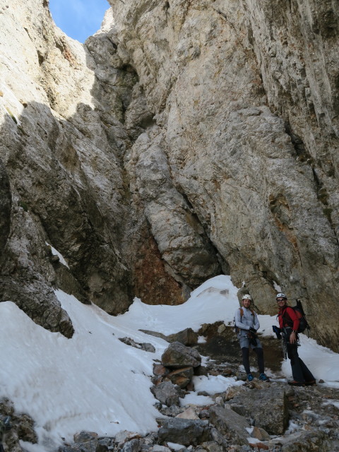 Haid-Klettersteig: Christoph und Gerhard im großen Kessel