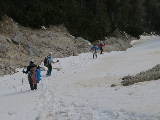 Ursula, Josef, Christoph und Gerhard in der Holzknechtschütt