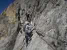 Haid-Klettersteig: Christoph und Josef am ersten Steigbaum