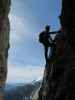 Haid-Klettersteig: Christoph im großen Kessel