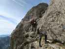 Haid-Klettersteig: Gerhard und Christoph zwischen Kamin und Madonna