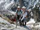 Haid-Klettersteig: Gerhard, Josef und Christoph zwischen Madonna und Ausstieg