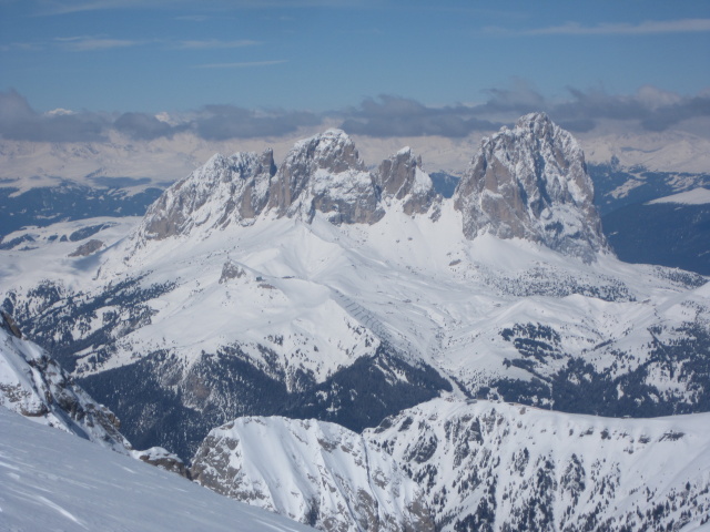 Langkofelgruppe von der Punta Rocca aus (21. März)