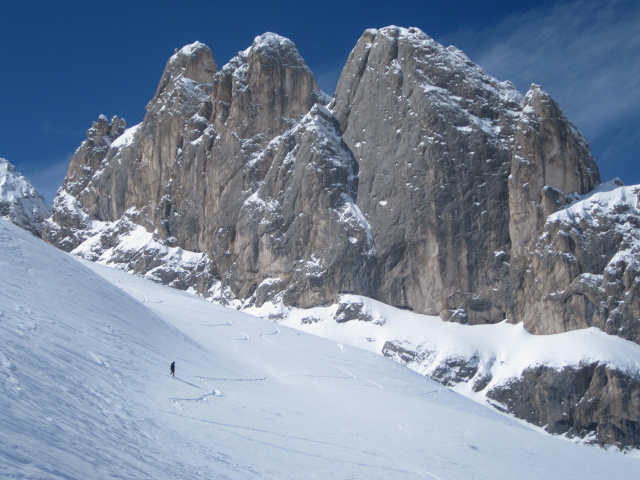 Markus neben der Piste 'Punta Rocca' (21. März)