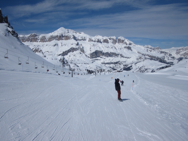 Markus auf der Piste 'Sass de la Vegla' (21. März)