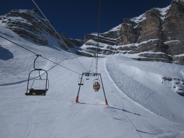 Piste 'Bus de Tofana' vom Sessellift Bus Tofana aus (22. März)