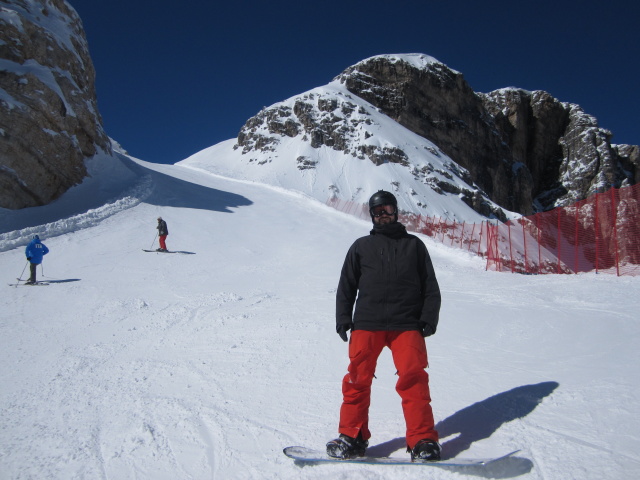 Markus auf der Piste 'Forcella Rossa' (22. März)