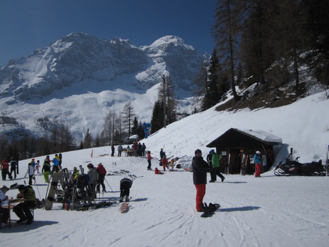 Markus neben dem Rifugio del Crep (24. März)