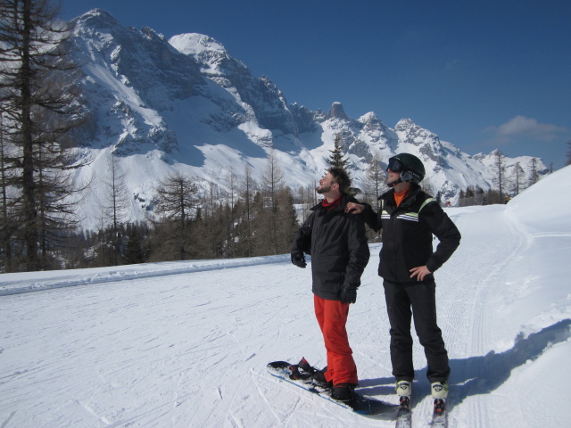 Ich und Markus auf der Piste 'Valgranda' (24. März)