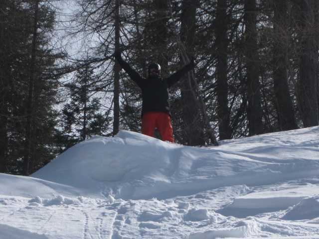 Markus neben der Piste 'Laghetto' (24. März)