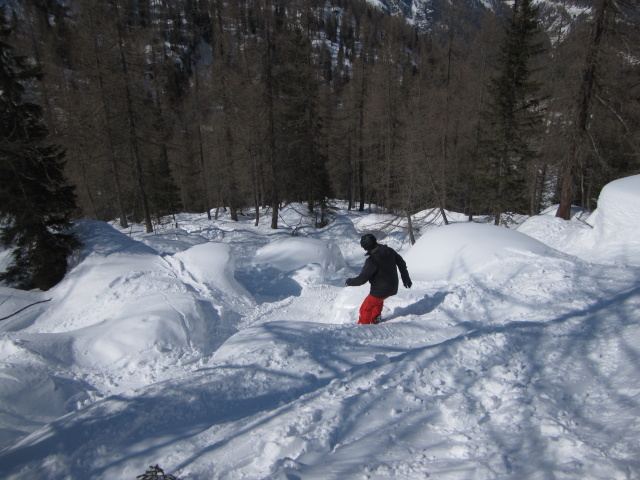 Markus neben der Piste 'La Grava' (24. März)