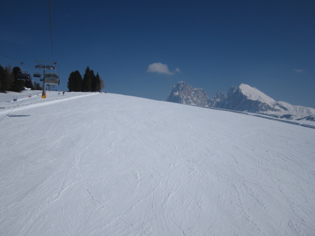 Piste 'Monte Piz' vom Sessellift Monte Piz aus (25. März)