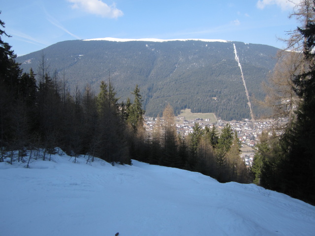 ehemalige Talabfahrt Seiser Alm - St. Ulrich (25. März)