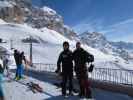 Ich und Markus in der Bergstation der Umlaufbahn Dantercepies, 2.291 m (20. März)