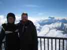 Ich und Markus in der Bergstation der Seilbahn Falzarego - Lagazuoi, 2.742 m (20. März)