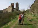 Sabine und ich bei der Burg Hardegg