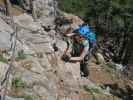 Gebirgsvereins-Klettersteig: Sabine im Braunerwandl