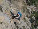 Gebirgsvereins-Klettersteig: Sabine in der Weningerwand