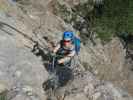 Gebirgsvereins-Klettersteig: Sabine in der Weningerwand