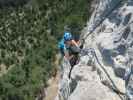 Gebirgsvereins-Klettersteig: Sabine in der Weningerwand