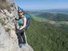 Gebirgsvereins-Klettersteig: Sabine in der Weningerwand