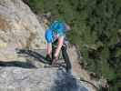 Gebirgsvereins-Klettersteig: Sabine in der Weningerwand