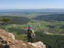 Gebirgsvereins-Klettersteig: Sabine beim Schneebergblick