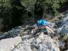 Gebirgsvereins-Klettersteig: Sabine in der Headwall