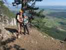 Gebirgsvereins-Klettersteig: Ich und Sabine beim Ausstieg