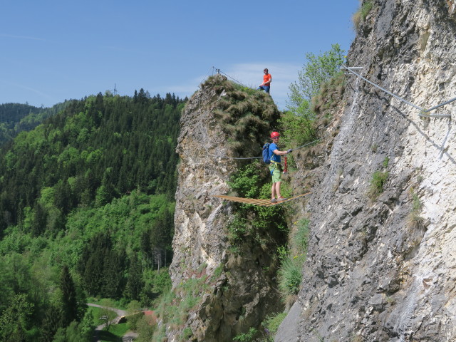 Michael auf der Hängebrücke