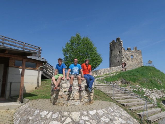 Michael, ich und Thomas am Schlossberg, 616 m