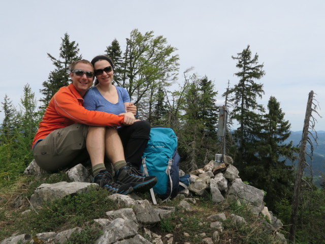 Ich und Sabine am Vorgipfel des Schrabachauer Kogels